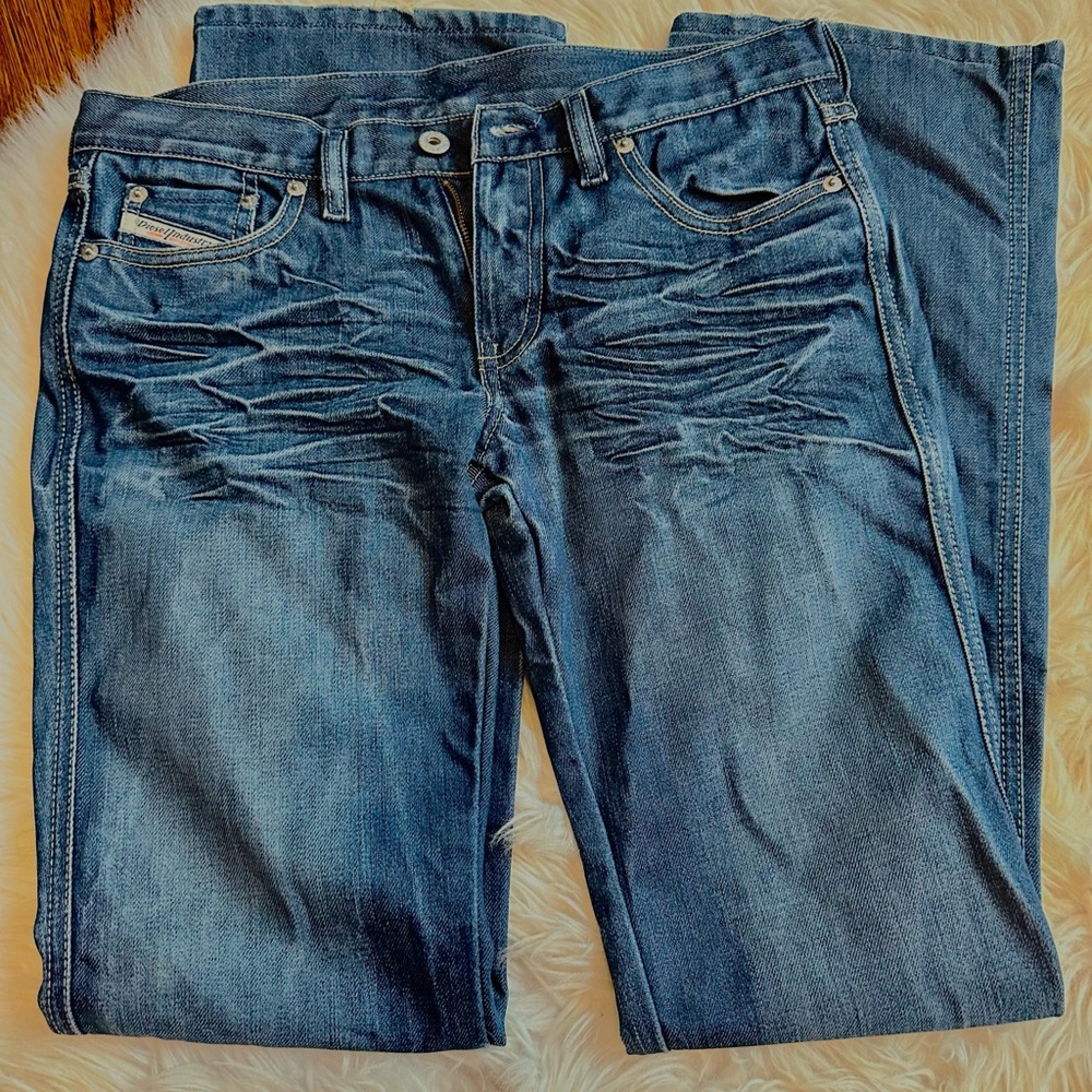 Ultra low rise boot cut jean
